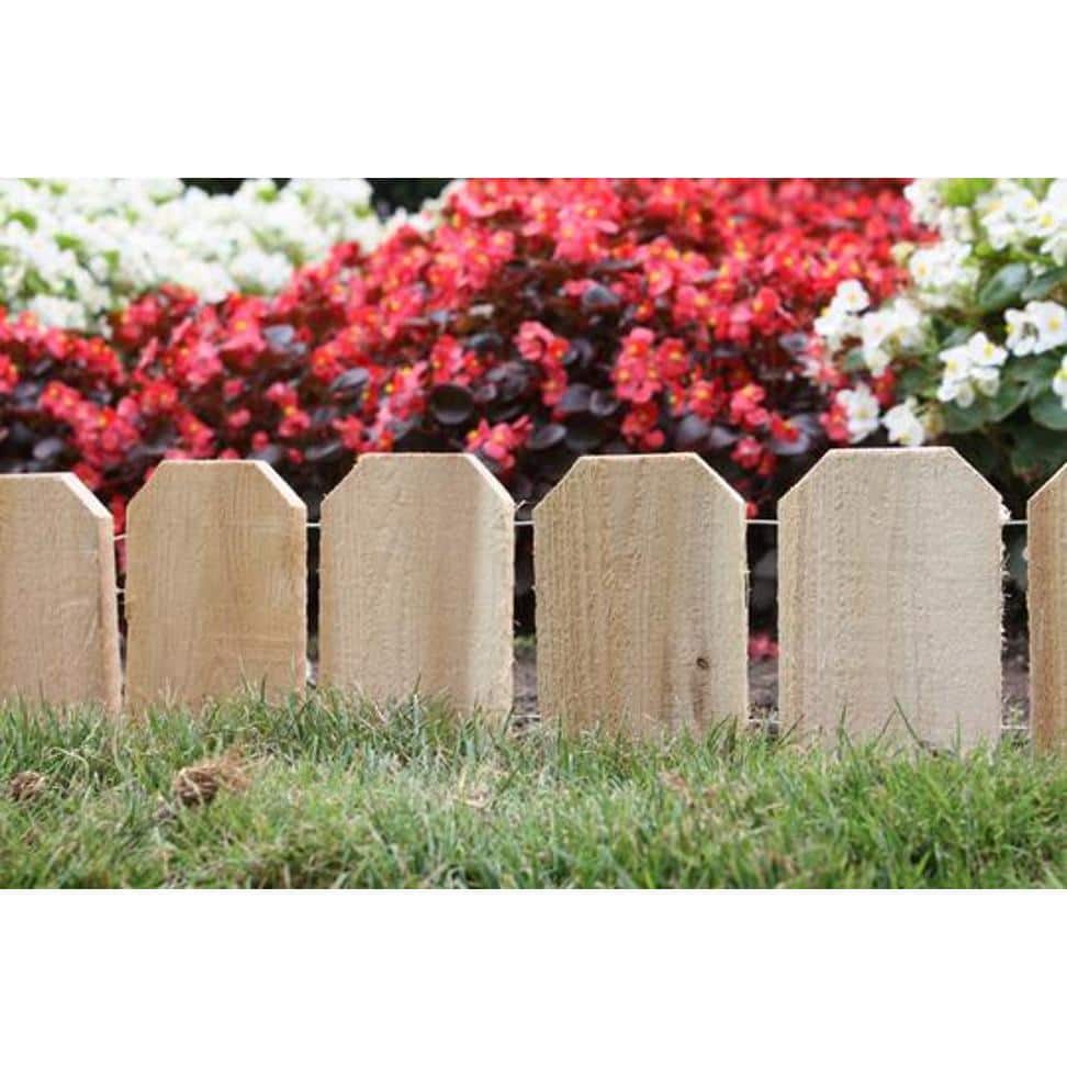 Cedar Wood 10 ft. Flexible Lawn Edging Set