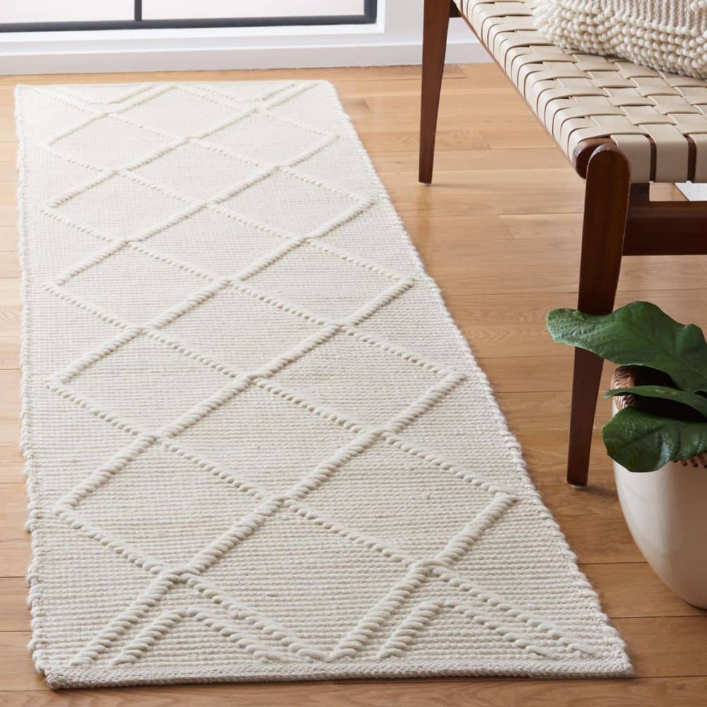 Diamond Runner Rug SAFAVIEH Natura 2 ft. x 8 ft. Ivory Diamond Runner Rug NAT832A-28 - The ...