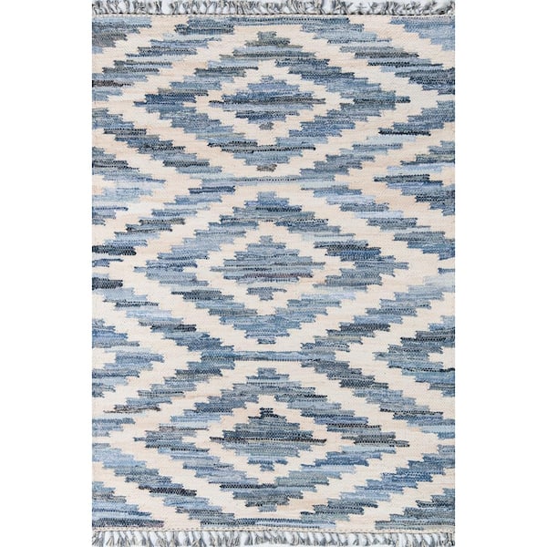 Novogratz by Momeni California Laguna Blue 3 ft. 3 in. x 5 ft. 3 in. Indoor Area Rug