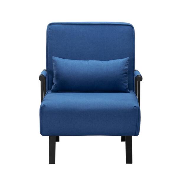 AndMakers 26 in. Blue Polyester Single Size Sofa Bed