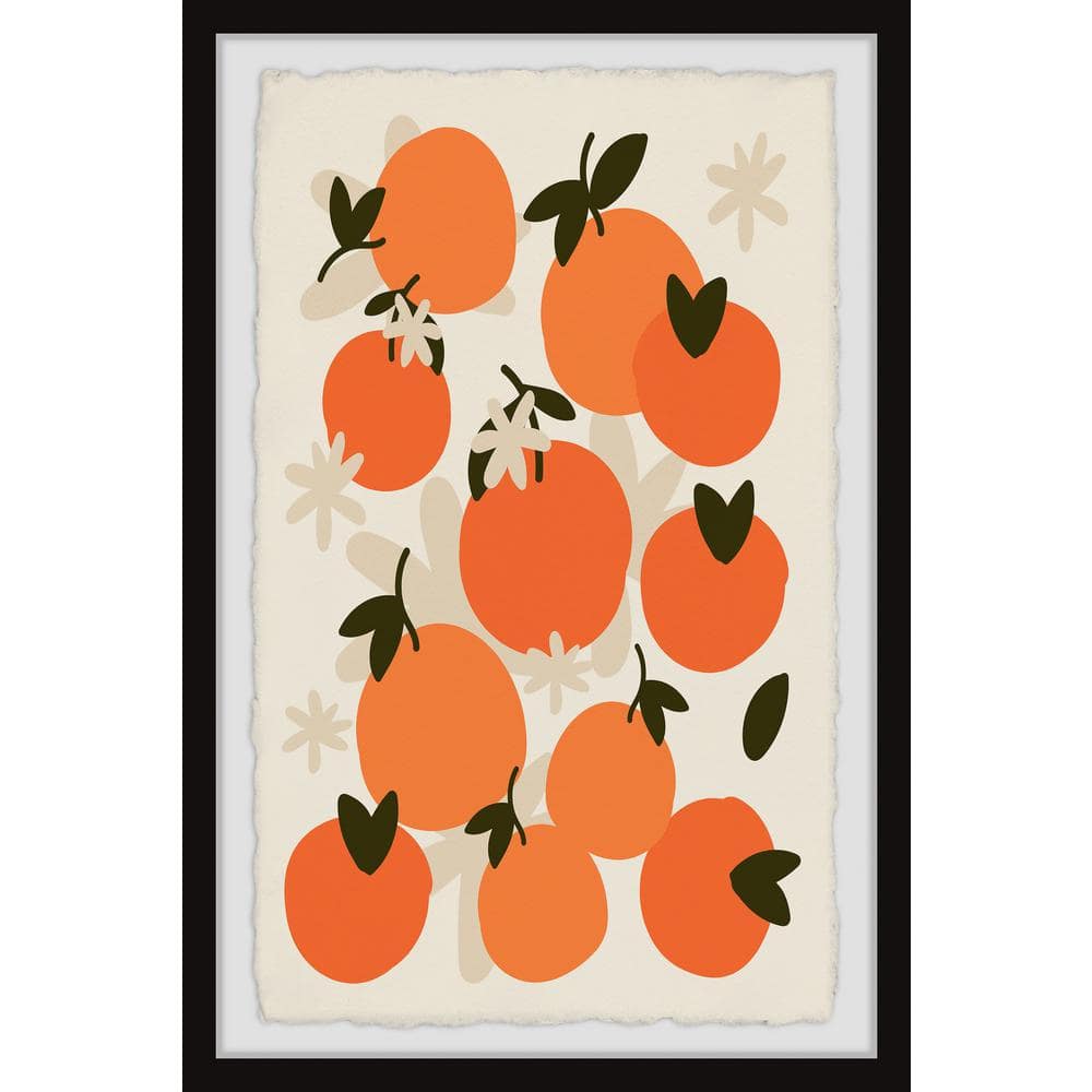 Juicy Oranges by Marmont Hill Framed Food Art Print 30 in. x 20 in.