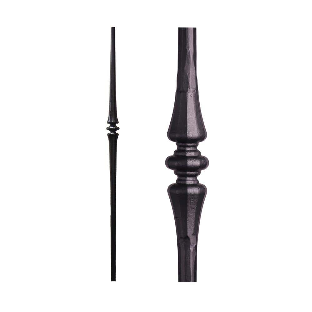 Satin Black 1.1.21 Single Tapered Knuckle Round 1 in. x 47.3 in. Iron Newel Support Post for Stair Remodeling price history on PriceWatchPro