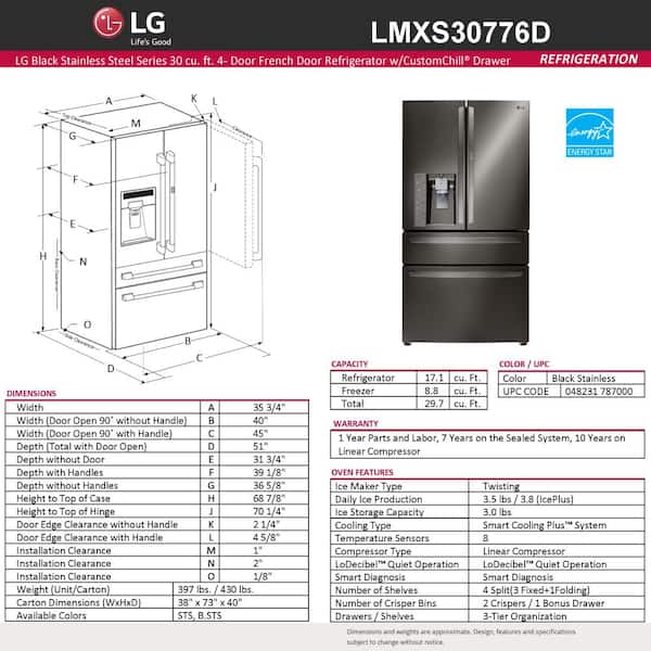 LG 29.7 cu. ft. French Door Refrigerator with Door-in-Door and