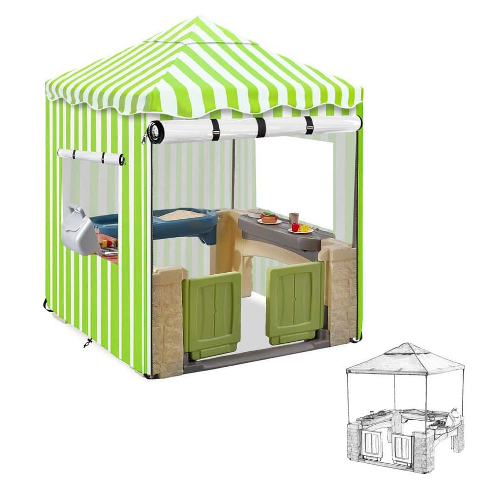 Outdoor Heavy Duty 600D Oxford Playhouse Cover with Transparent PVC Doors and Windows, Weatherproof for All Around price history on PriceWatchPro