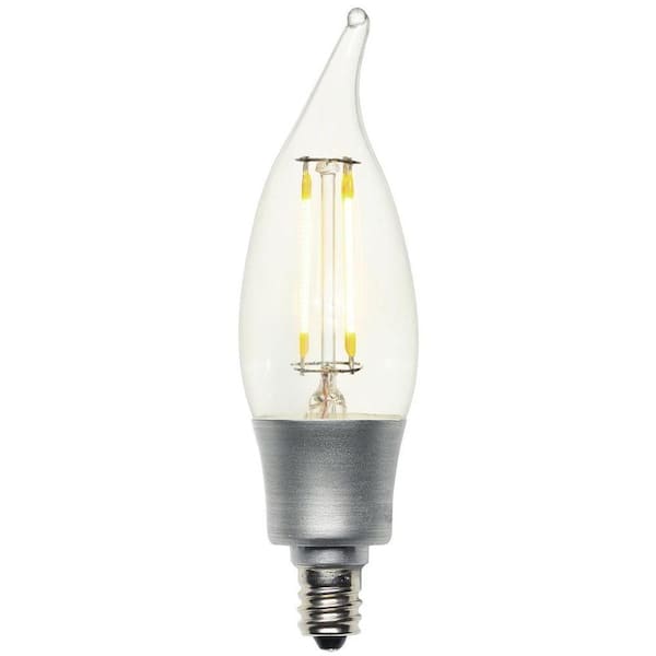 Westinghouse 40W Equivalent Soft White (2,700K) Decorative CA10 Flame Tip Candelabra Base Dimmable Filament LED Light Bulb