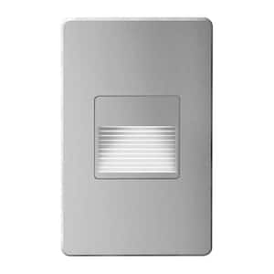 Single Light Silver LED Indoor or Outdoor Step / Wall Lantern Sconce