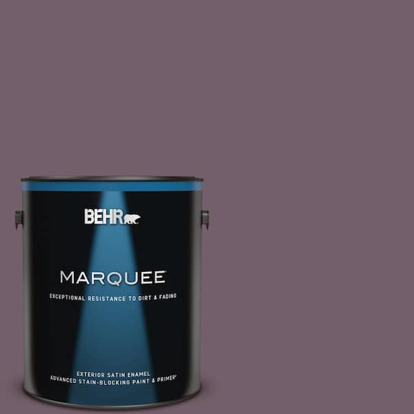 BEHR MARQUEE 1 gal. #MQ1-38 Smoked Mulberry Satin Enamel Exterior Paint & Primer