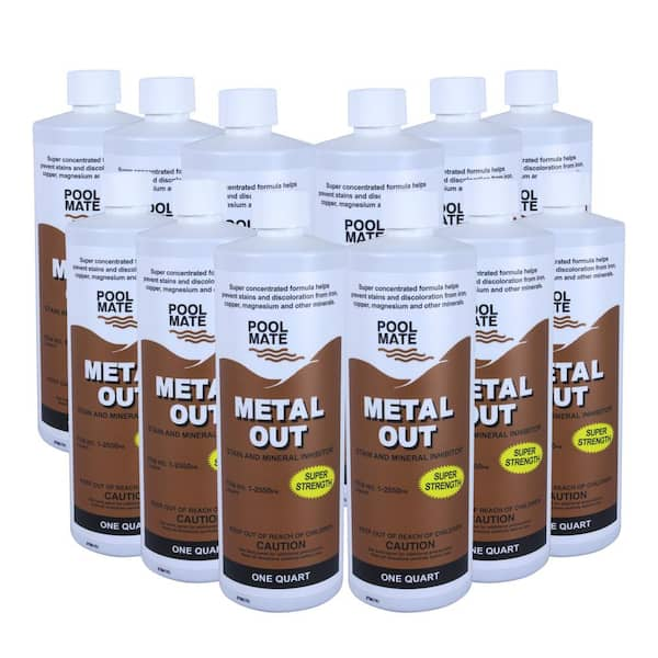 Pool Mate 1 qt. Pool Metal Out Stain and Mineral Remover (12-Pack)