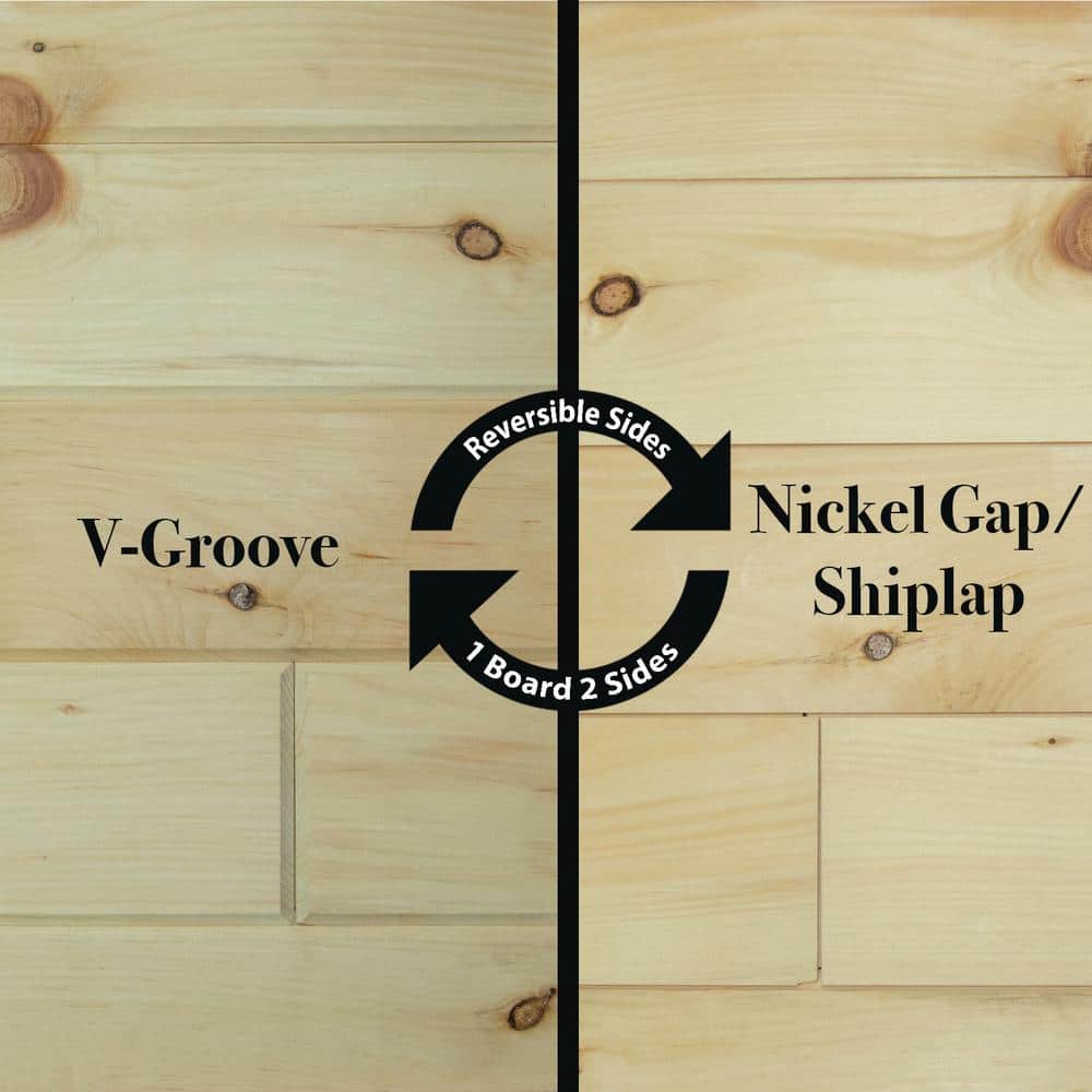 Wilson 8" Unfinished Knotty Pine Tongue and Groove Planks