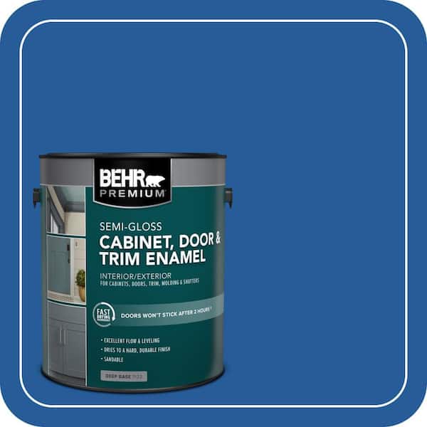 1 gal. #P510-7 Beacon Blue Semi-Gloss Enamel Interior/Exterior Cabinet, Door & Trim Paint
