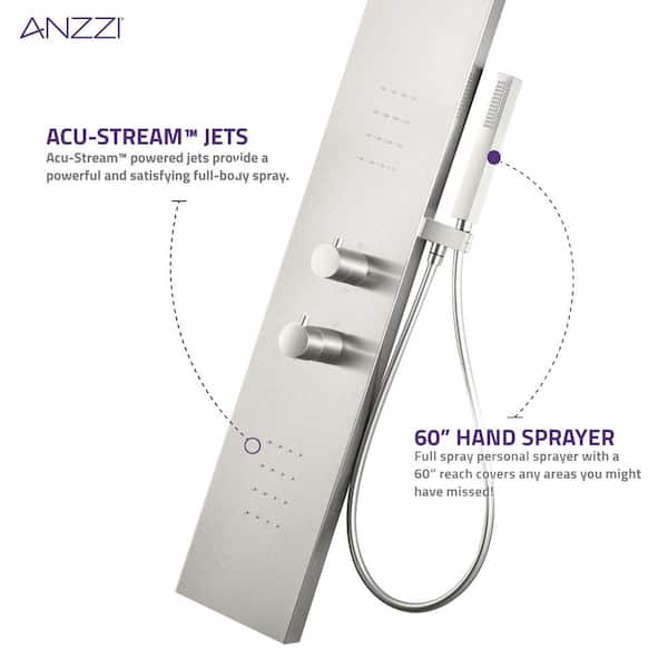 ●anzyu● ANZZI Collines Series 55 in. 2-Jetted Shower Tower with