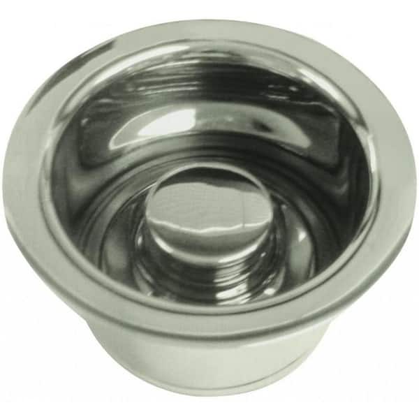 Westbrass Extra-Deep Disposal Flange and Stopper in Satin Nickel