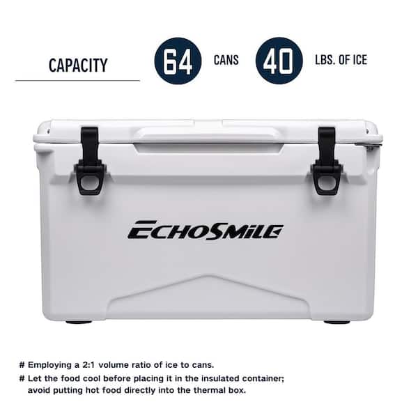 Tunearary 40 qt. Outdoor White Insulated Box Cooler with