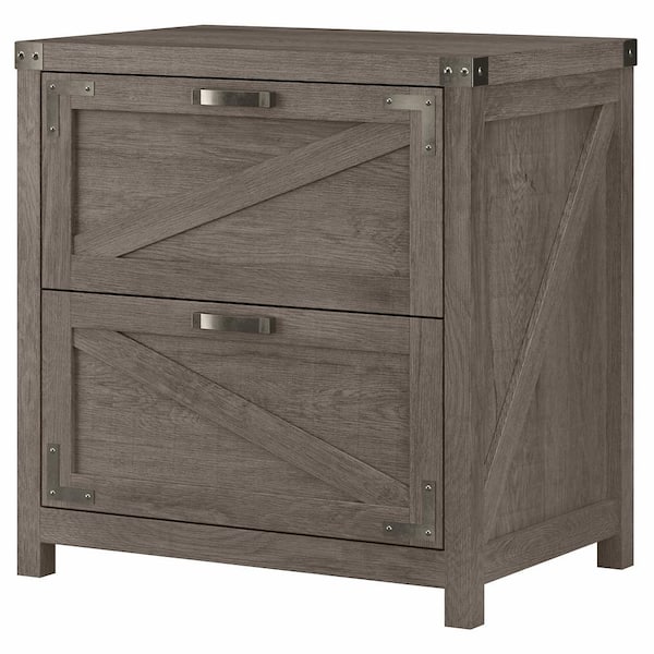 Bush Furniture Cottage Grove Restored Gray 2 Drawer Lateral File Cabinet