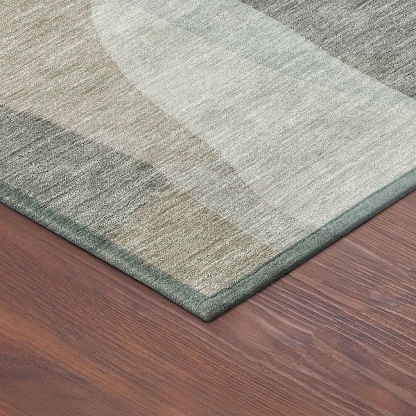 Chantille Machine Washable Indoor/Outdoor Abstract ACN2376 Taupe 2 ft. x 7 ft. Runner Rug