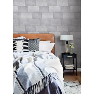 Lyell Light Grey Stone Wallpaper