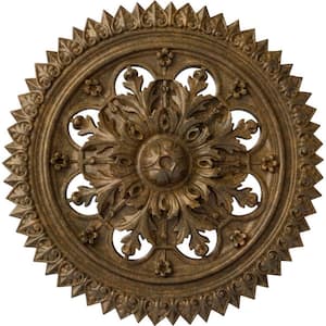 21-5/8 in. x 2-1/2 in. York Urethane Ceiling Medallion (Fits Canopies upto 3-5/8 in.), Rubbed Bronze
