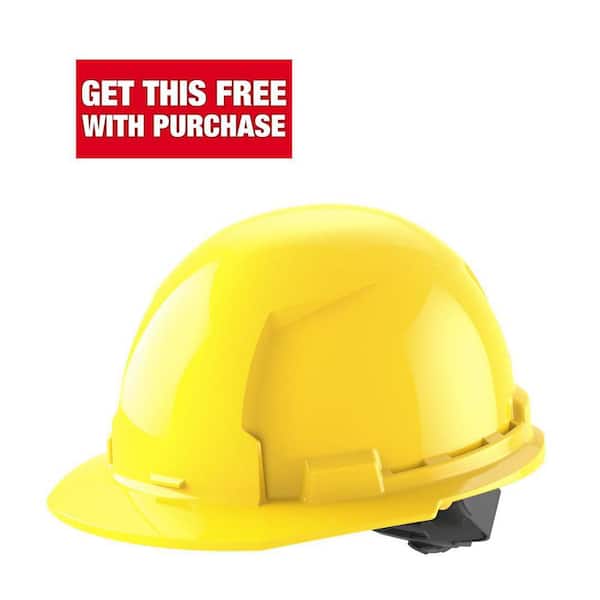 BOLT Yellow Type 1 Class E Front Brim Non-Vented Hard Hat with 4 Point Ratcheting Suspension