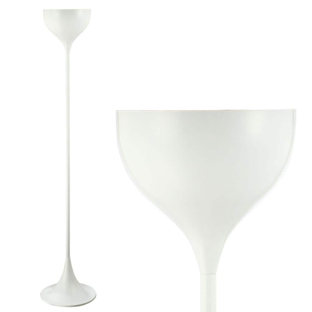 Joyce 69.5" White Metal LED Arc Floor Lamp