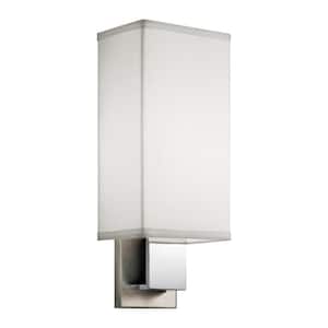 Independence 8-Watt Brushed Nickel and Chrome Integrated LED Hallway Indoor Wall Sconce