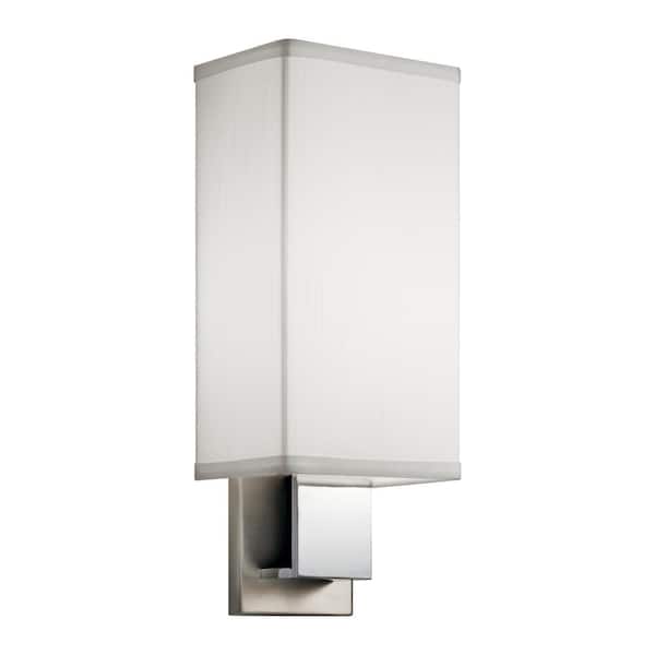 Independence 8-Watt Brushed Nickel and Chrome Integrated LED Hallway Indoor Wall Sconce Light