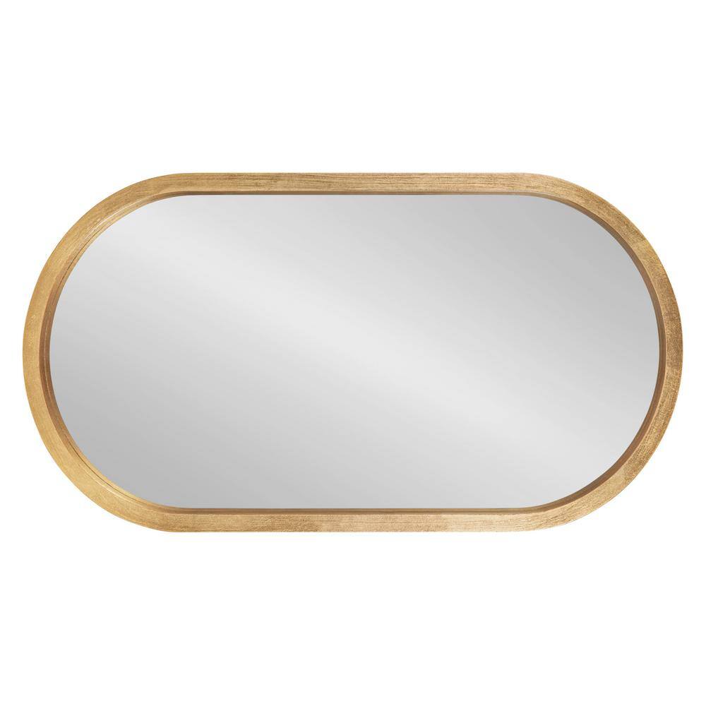 Elegant Full-Length Gold Wood Vanity Mirror, 33"x23.5"