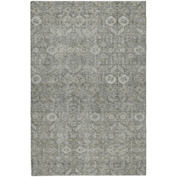 Dream Shag Premium Machine Washable Abstract ADS574 Gray 5 ft. x 7 ft. 6 in. Area Rug
