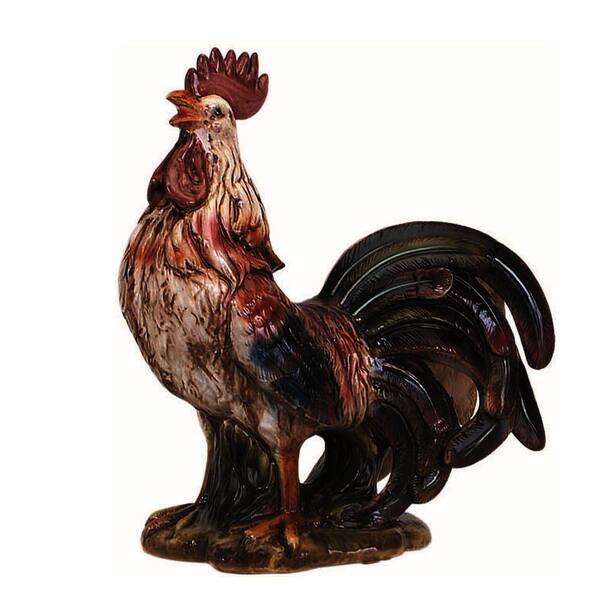 null 20 in. H Rooster Decorative Figurine in Ceramic Multi
