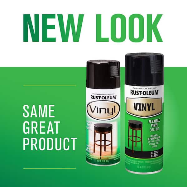 11 oz. Black Vinyl Spray Paint (6-Pack)