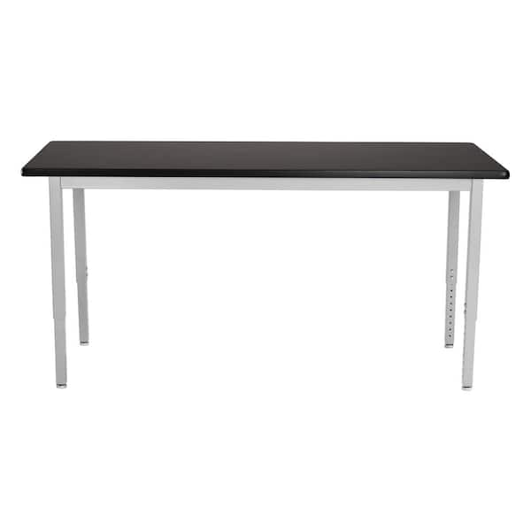 NPS SLT 8 Series 24x60 Metal Science Lab Table with HPL Top in Black