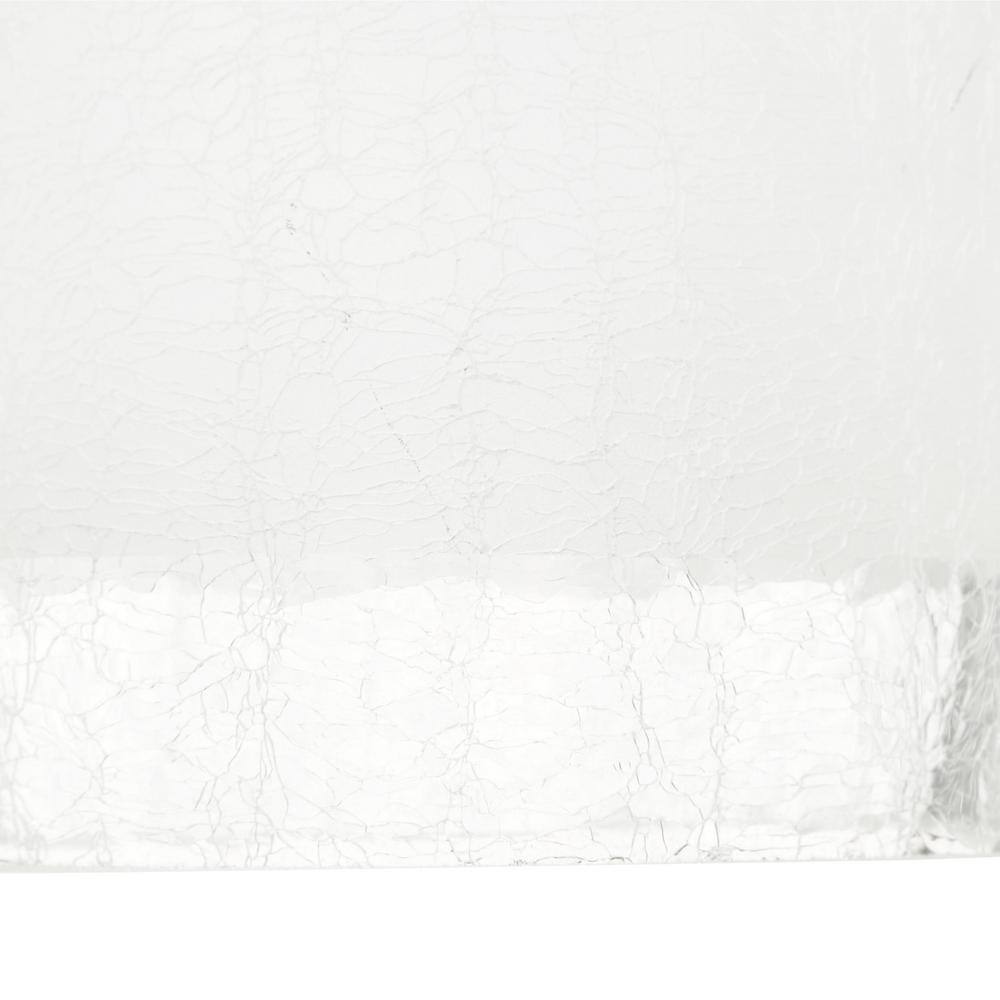 Elegant Matte Nickel 3-Light Pendant with White Crackle Glass Shades