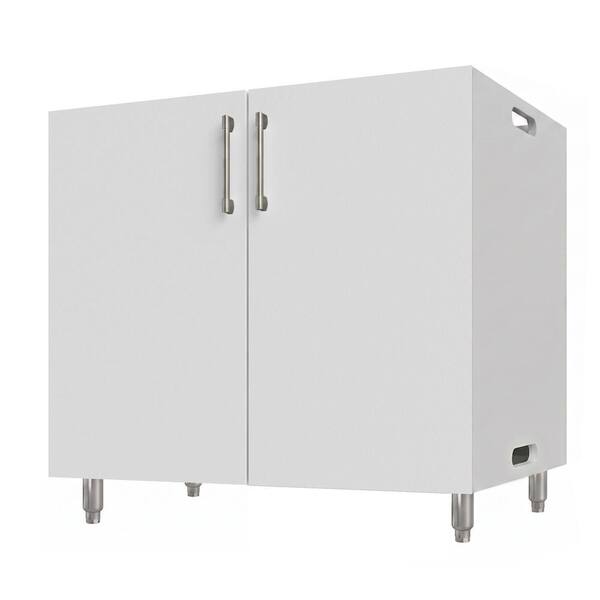 Miami Weatherboard 36 in. X 27 in. X 34.5 in Outdoor Base Cabinet Full Height in Shell White Matte