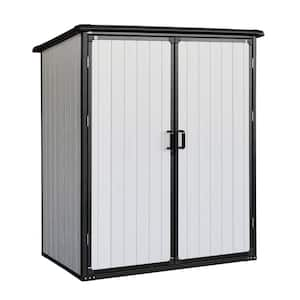 5 ft. W x 3 ft. D Plastic Shed with Lockable Doors (15 sq. ft.)