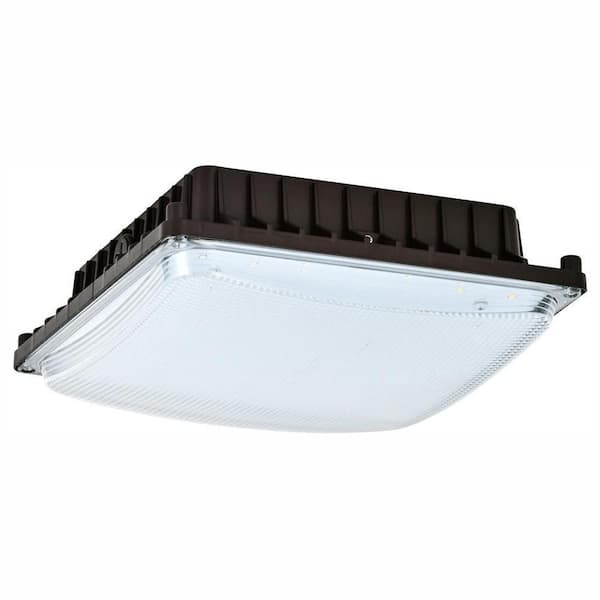 Unbranded 50-Watt Bronze Indoor/Outdoor Integrated LED Area Light Ceiling/Wall Mountable