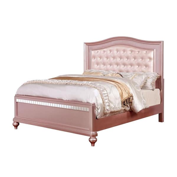Ariston Pink Finish Queen Bed
