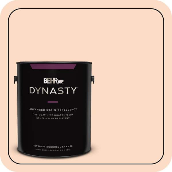 BEHR DYNASTY 1 gal. #250C-2 Sugared Peach Eggshell Enamel Interior Stain-Blocking Paint & Primer