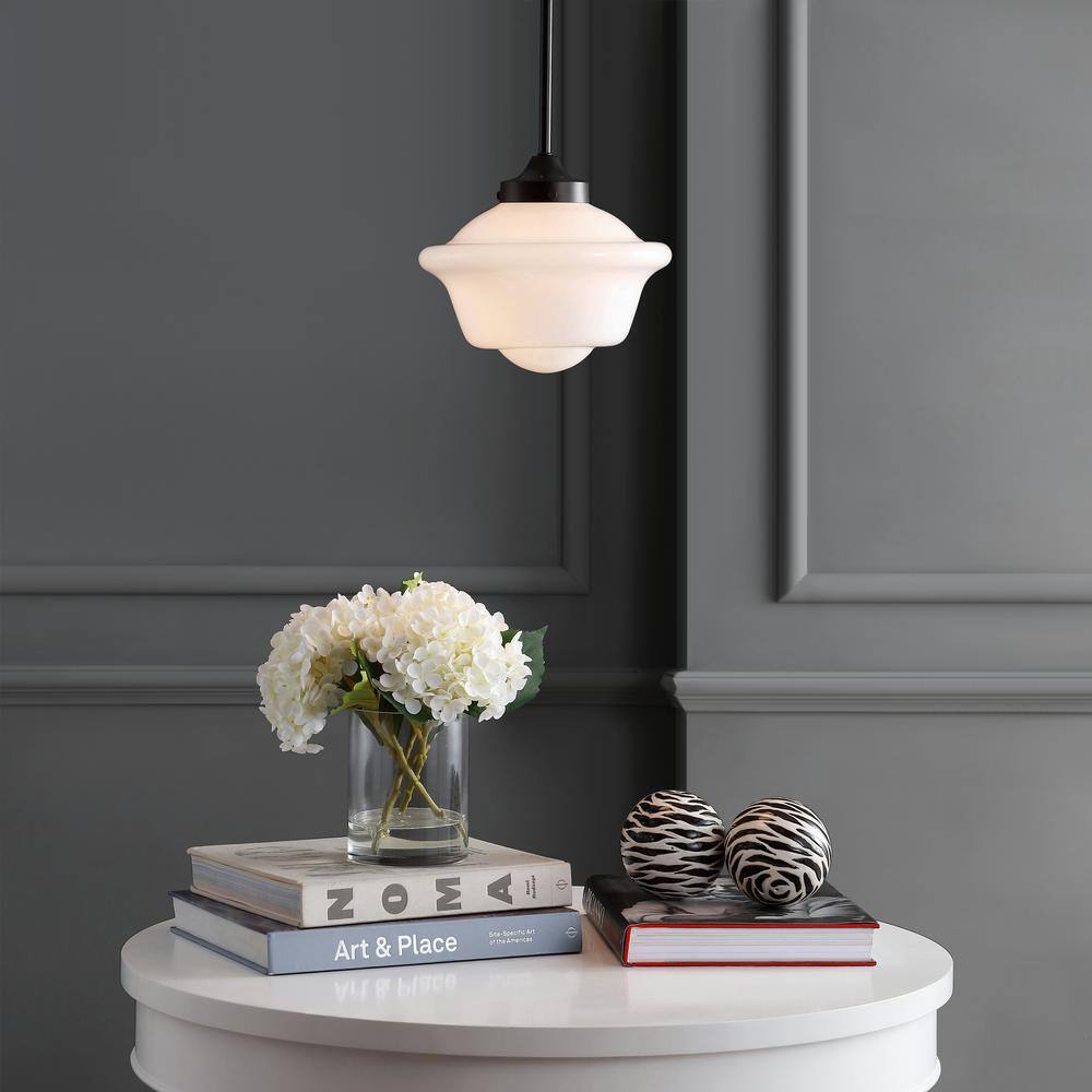 Kurtz 9.5" Oil Rubbed Bronze Adjustable Schoolhouse LED Pendant