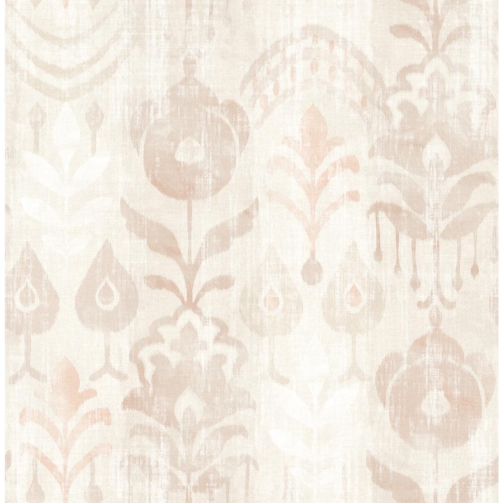 Pavord Pink and Taupe Floral Non-Woven Wallpaper Roll