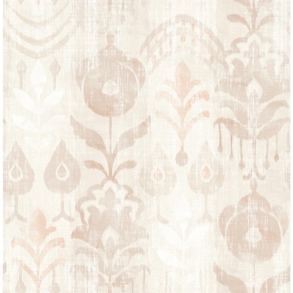 A-Street Prints Pavord Floral Shibori Pink Nonpasted Non Woven Wallpaper Sample