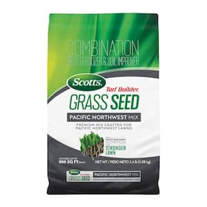 Turf Builder 2.4 lbs. Grass Seed Pacific Northwest Mix with Fertilizer and Soil Improver, Premium Mix