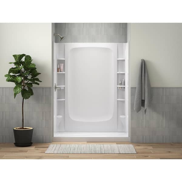 STERLING - Ensemble 60 x 30 Alcove Shower Pan Base with Left Drain in White