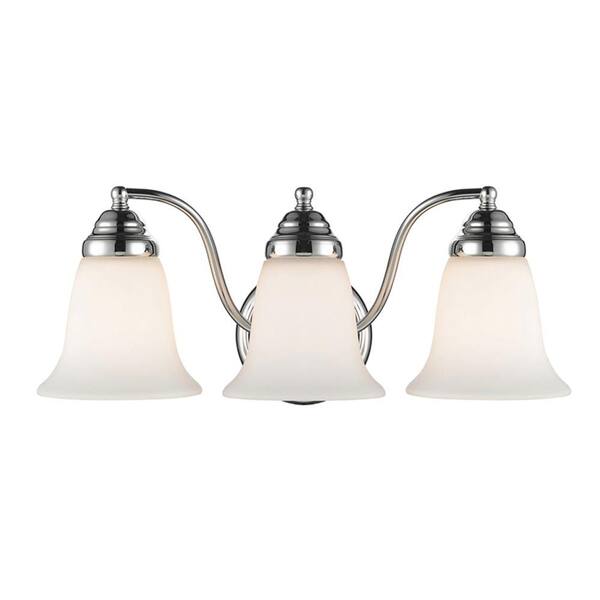 Golden Lighting Centennial Collection 3-Light Chrome Bath Vanity Light