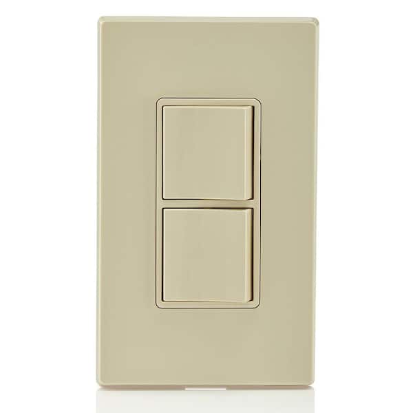 Decora 15 Amp 120-Volt/277-Volt 1-Pole Commercial Grade AC Combination Rocker Switch, Ivory 5634-I