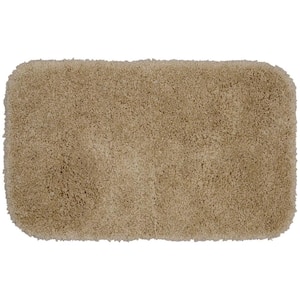 Serendipity Taupe 24 in. x 40 in. Washable Bathroom Accent Rug