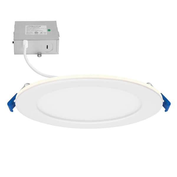 Maxxima 6 in. Slim Recessed LED Downlight with Night Light, 900 Lumens, 5 CCT Color Selectable 2700K-5000K