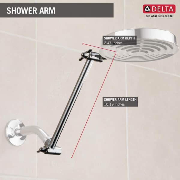 Delta - 10-4/5 in. Adjustable Shower Arm in Chrome