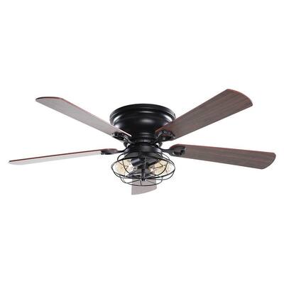 48 In Ceiling Fans Lighting The Home Depot 48 In Ceiling Fans Lighting The, Flush Mount Ceiling Fan With Remote Black Box