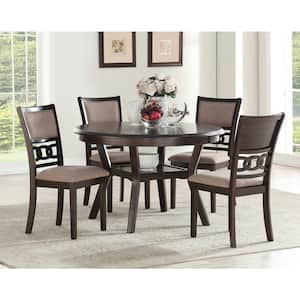 New Classic Furniture Gia 5-piece 47 in. Wood Top Round Dining Set, Cherry