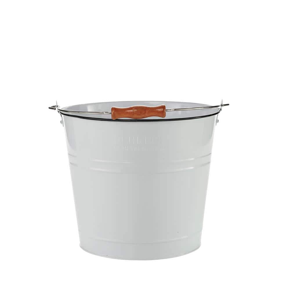 HDX 14 qt. Gray Round Plastic Cleaning Bucket with Steel Handle 8014G - The  Home Depot