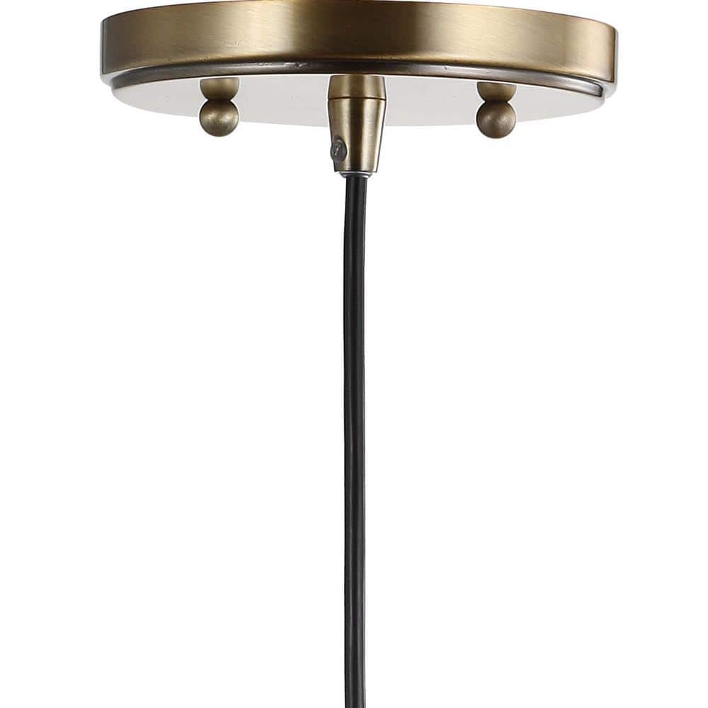 Clear Glass and Brass Globe LED Pendant Light